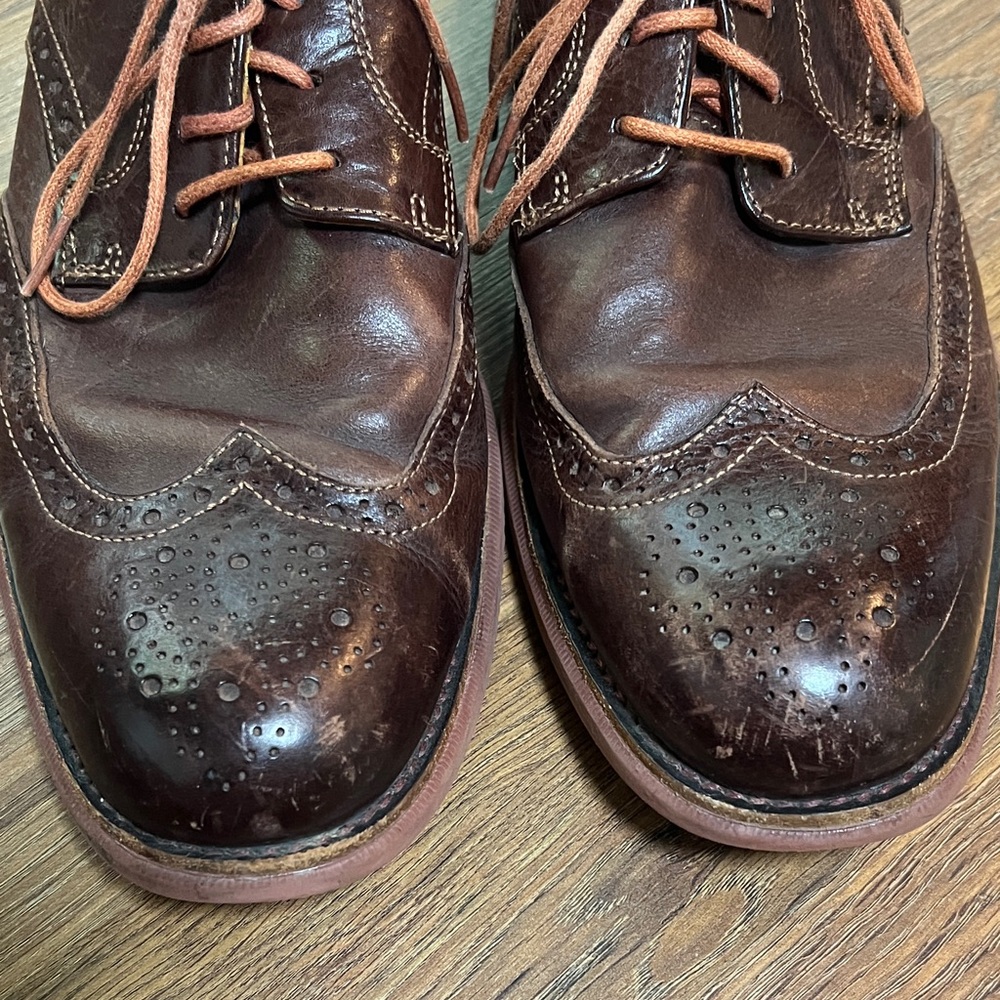 Sperry Top-Sider Dark Brown Leather Gold Bellingham Wingtip Oxfords - Picture 2 of 8
